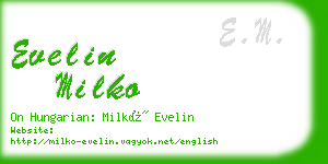 evelin milko business card
